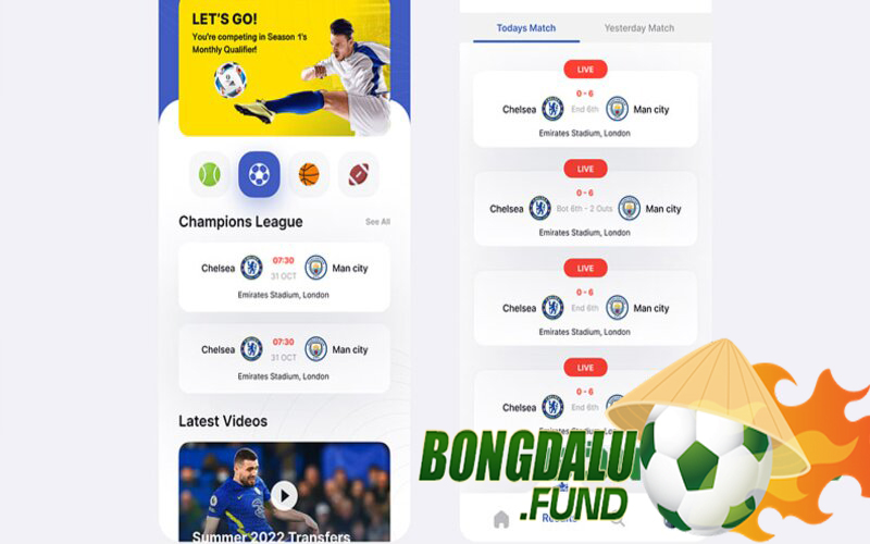  Ứng dụng bongdalu.fund cho điện thoại