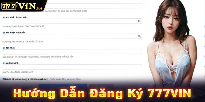 Hướng dẫn đăng ký thành viên ở 777vin