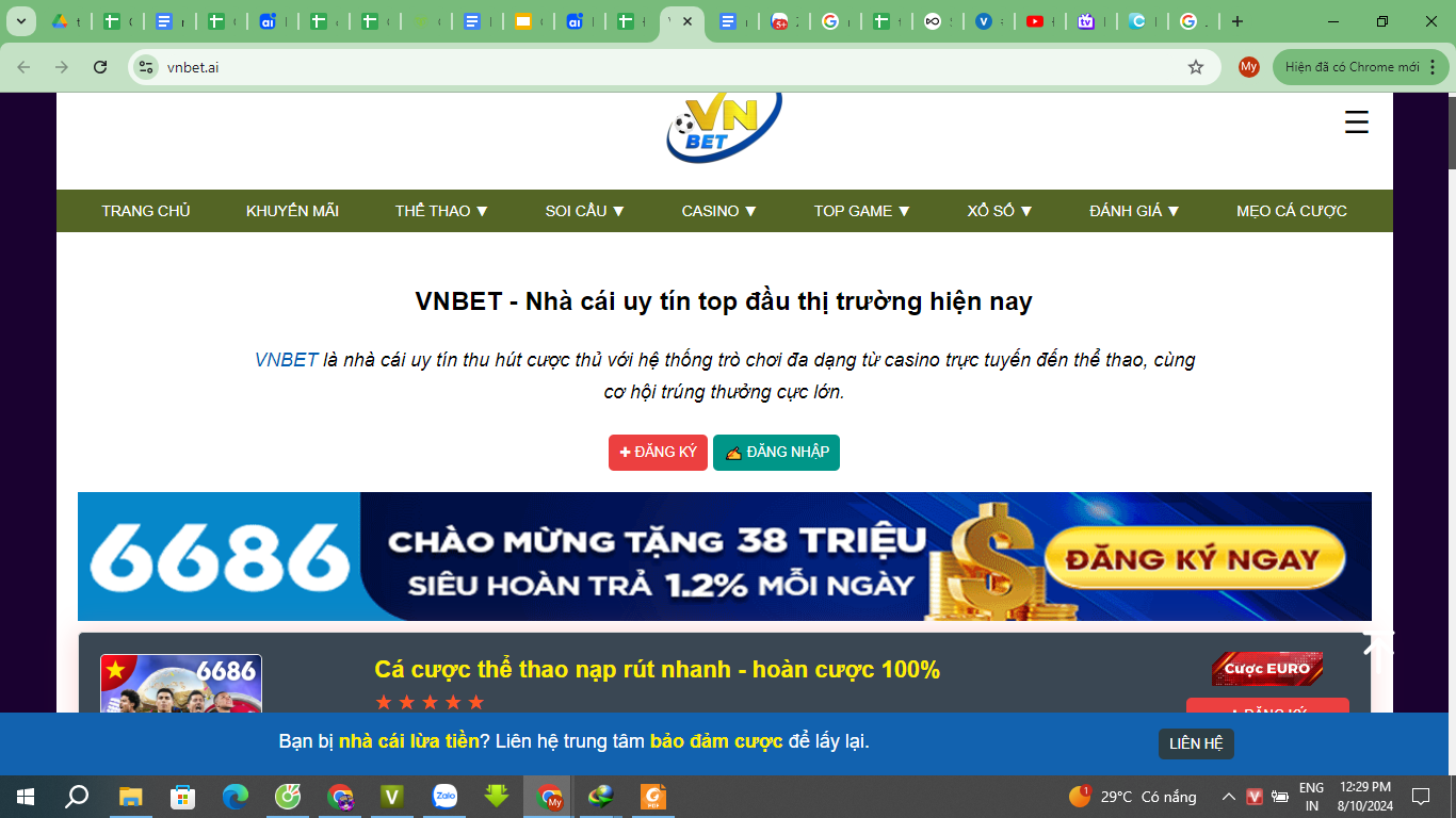 Nhà cái Vn bet đỉnh cao